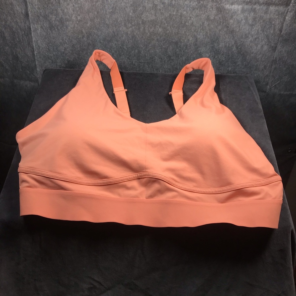 Fabletics All Day Every Day Low Impact Pullover Sports Bra Coral Size 4X Pads